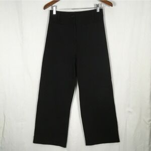 Quince Women's Pants Black Wide Leg High Waist Size 2 Business Casual